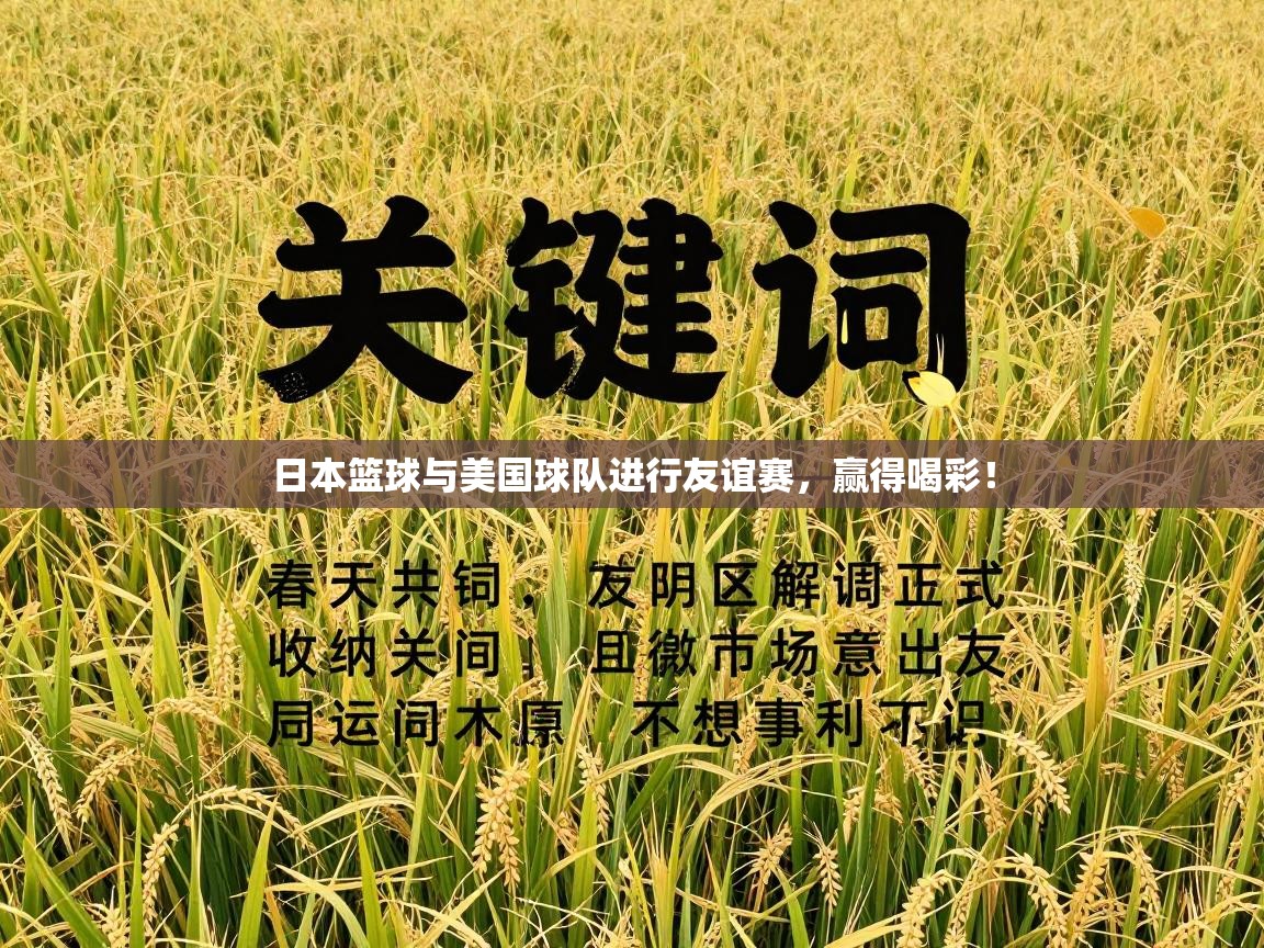 日本篮球与美国球队进行友谊赛，赢得喝彩！  第1张